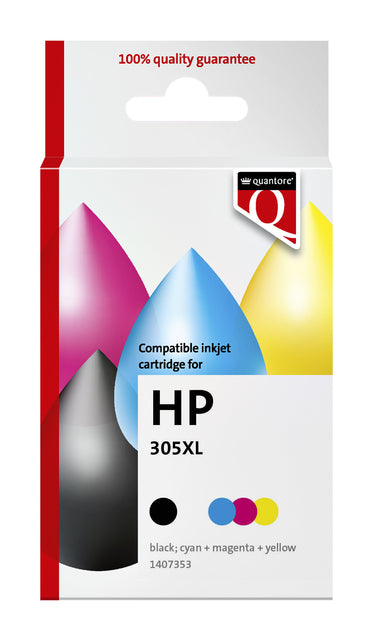 Inktcartridge Quantore alternatief tbv HP 305XL zwart+kleur