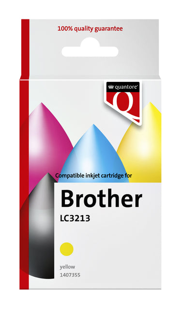 Inktcartridge Quantore alternatief tbv Brother LC3213 geel