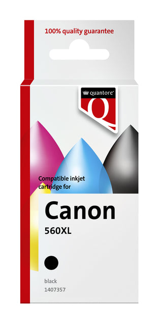 Inktcartridge Quantore alternatief tbv Canon PG560XL zwart