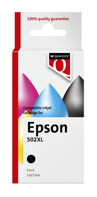 Inktcartridge Quantore alternatief tbv Epson 502XL zwart