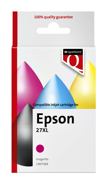 Inktcartridge Quantore alternatief tbv Epson 27XL rood