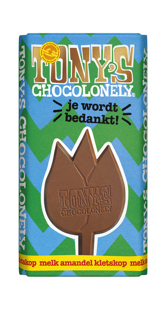 Chocolade Tony's Chocolonely gifting bar je wordt bedankt
