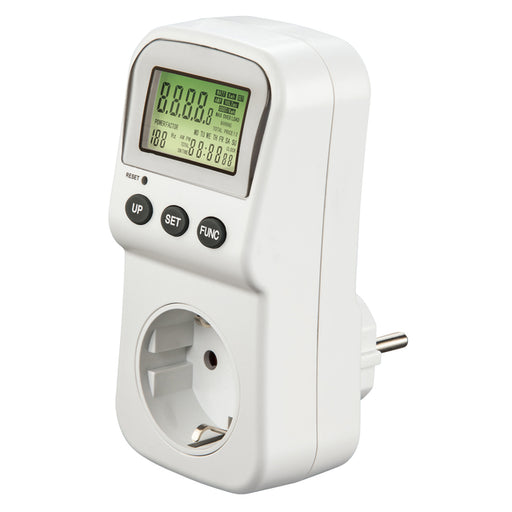 Energiekostenmeter Hama digitaal voor in stopcontact met lcd display,