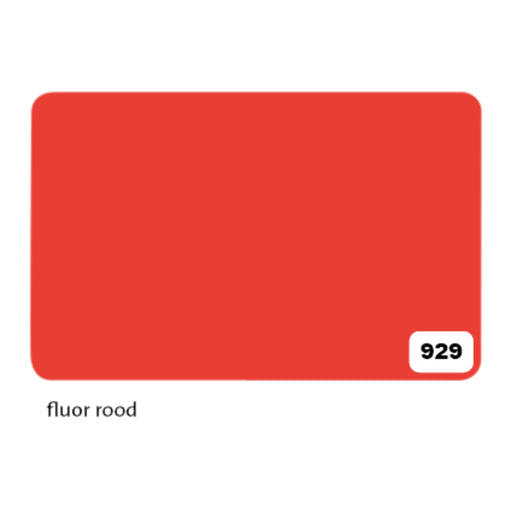 Etalagekarton folia 48x68cm 380gr nr929 fluor rood (per 10 stuks)