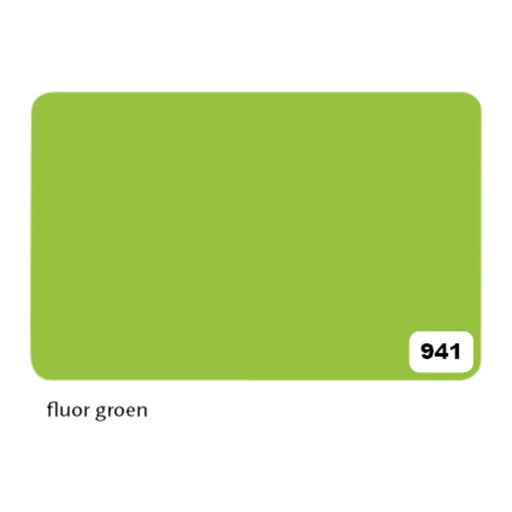 Etalagekarton folia 48x68cm 380gr nr941 fluor groen (per 10 stuks)