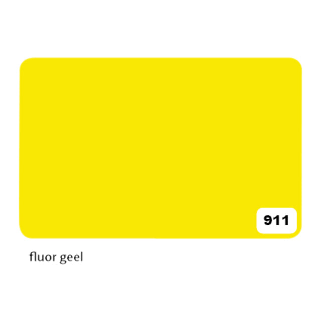 Etalagekarton folia 48x68cm 380gr nr911 fluor geel (per 10 stuks)
