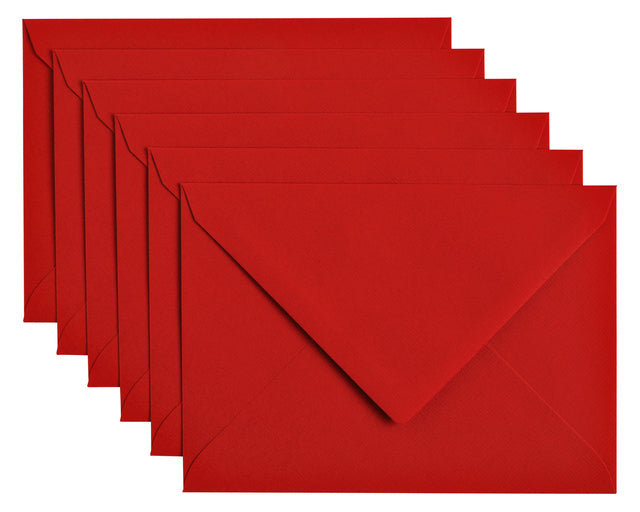 Envelop Papicolor C6 114x162mm rood