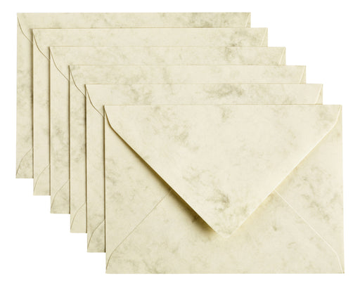 Envelop Papicolor C6 114x162mm marble Ivoor