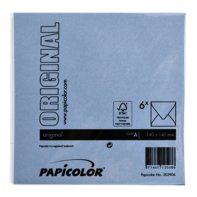 Envelop Papicolor 140x140mm donkerblauw