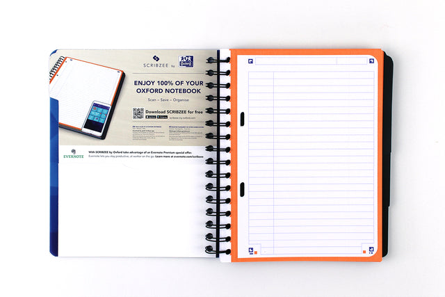 Projectboek Oxford School A5+ 6-gaats lijn 120vel blauw