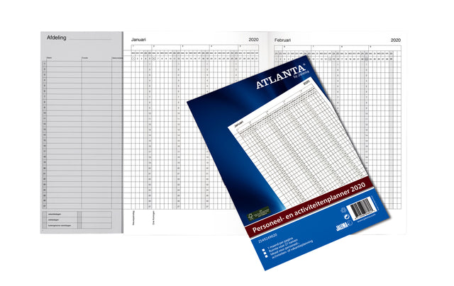 Jaarplanner 2022 Atlanta personeel- en activiteitenplanner
