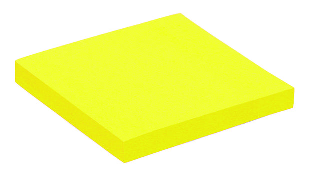 Memoblok Quantore 76x76mm neon geel (per 6 stuks)