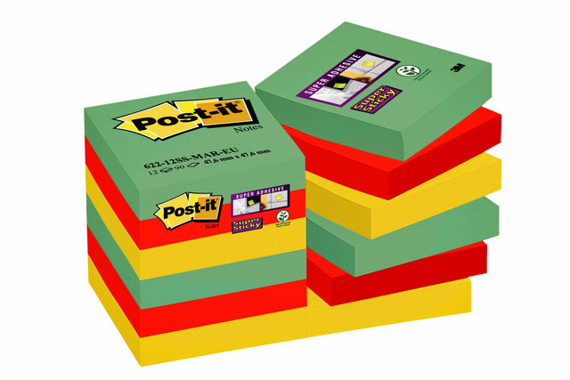 Memoblok 3M Post-it 622 Super Sticky 47.6x47.6mm Marrakesh