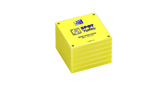 Memoblok Oxford Spot Notes 75x75mm geel