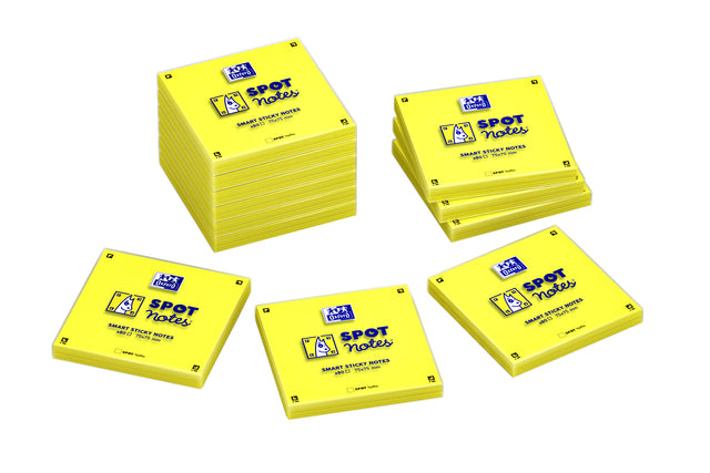 Memoblok Oxford Spot Notes 75x75mm geel