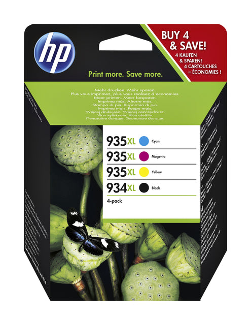 Inktcartridge HP X4E14AE 934XL/935XL zwart + 3 kleuren HC