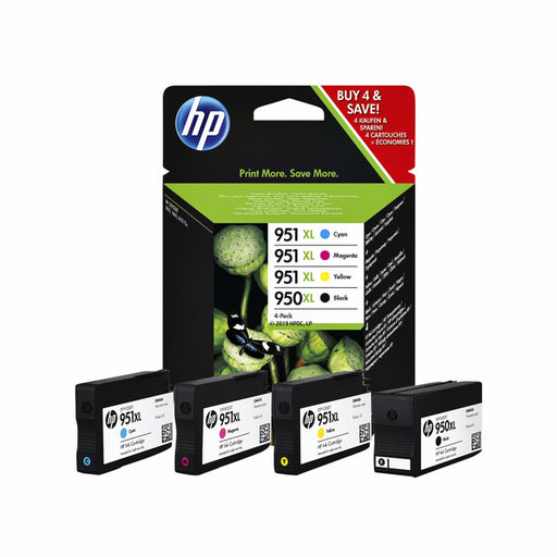 Inktcartridge HP C2P43AE 950XL 951XL zwart + 3 kleuren HC