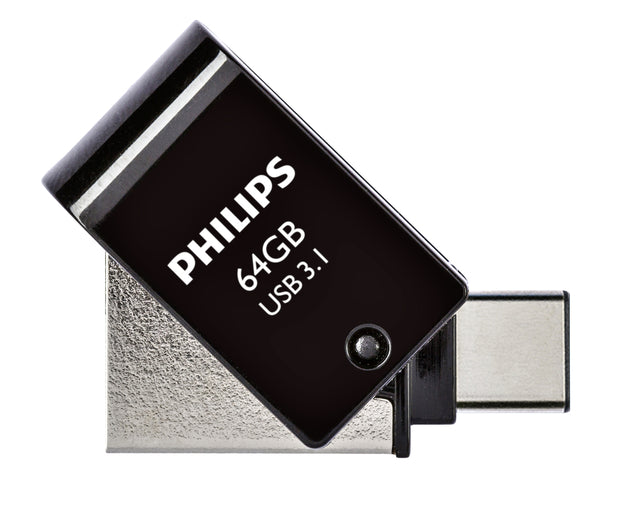 USB-stick 3.1 Philips USB-C 2-in-1 midnight black 64GB