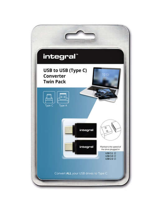 Adapter Integral 3.1 USB-A naar USB-C