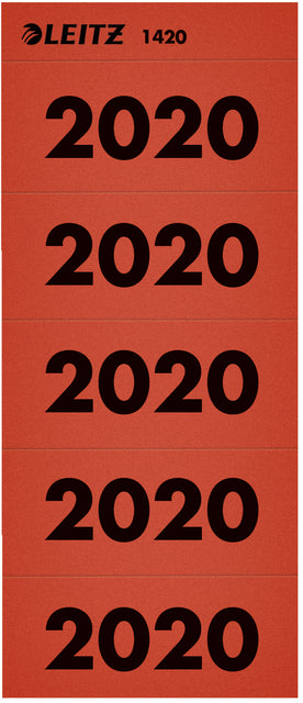 Rugetiket Leitz 2020 rood