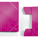 Elastomap Leitz WOW 3-kleps A4 karton roze (per 10 stuks)