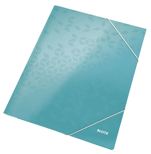 Elastomap Leitz WOW 3-kleps A4 karton ijsblauw (per 10 stuks)