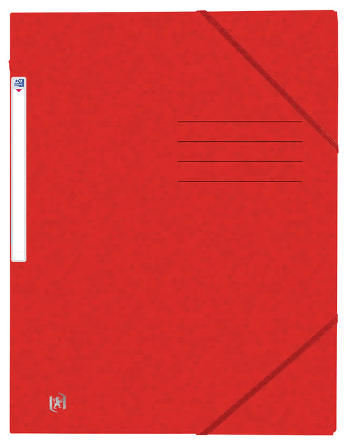 Elastomap Oxford Top File+ A4 3 kleppen 390gr rood (per 10 stuks)