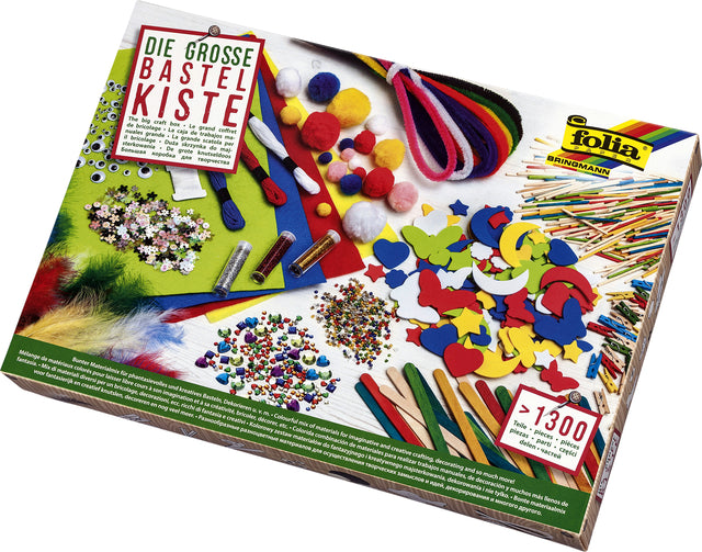 Hobby artikelen in doos meer dan 1300 stuks assorti