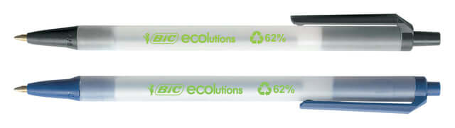 Balpen Bic Ecolutions clic stic medium zwart (per 50 stuks)