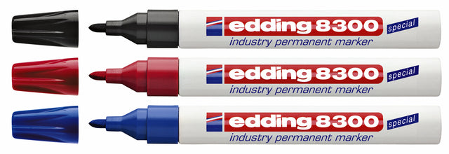 Viltstift edding 8300 industrie rond zwart 1.5-3mm (per 10 stuks)