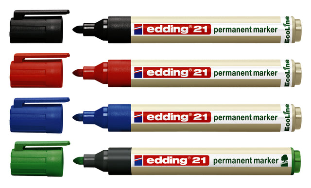 Viltstift edding 21 Eco rond rood 1.5-3mm (per 10 stuks)