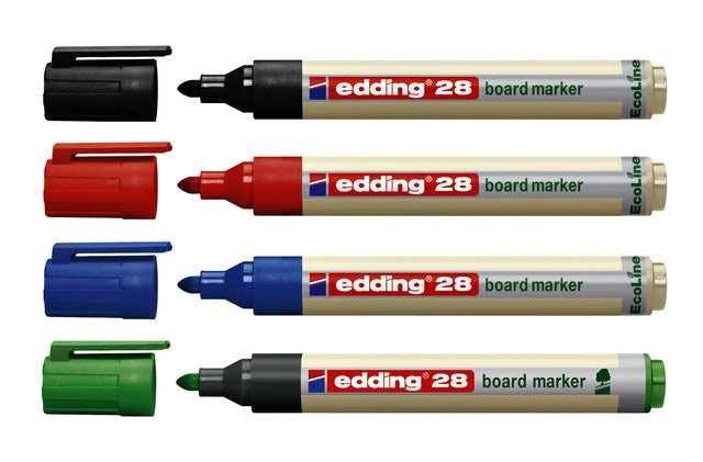 Viltstift edding 28 whiteboard Eco rond rood 1.5-3mm (per 10 stuks)