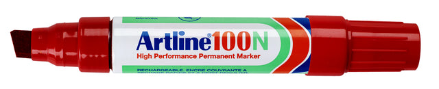Viltstift Artline 100 schuin 7.5-12mm rood (per 12 stuks)