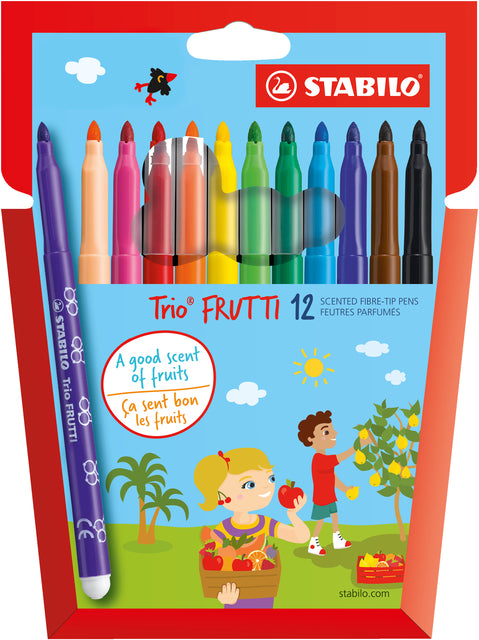 Viltstift STABILO Trio Frutti 290 etui à 12 kleuren