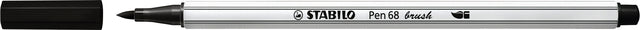 Brushstift STABILO Pen 568/46 zwart (per 10 stuks)