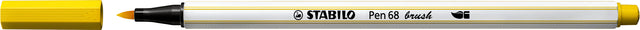 Brushstift STABILO Pen 568/44 geel (per 10 stuks)