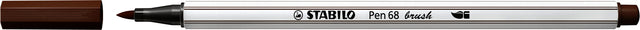 Brushstift STABILO Pen 568/45 bruin (per 10 stuks)