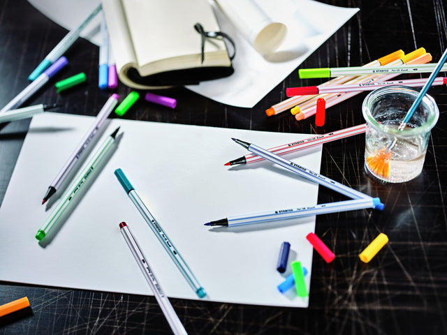 Brushstift STABILO Pen 568/58 lila (per 10 stuks)