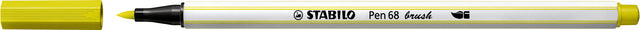 Brushstift STABILO Pen 568/024 fluorescerend geel (per 10 stuks)
