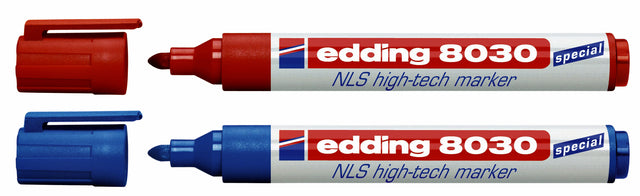 Viltstift edding 8030 NLS High-Tech marker 1.5-3mm rood (per 10 stuks)