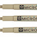 Fineliner Sakura pigma micron 0.4mm blister à 3 stuks assorti