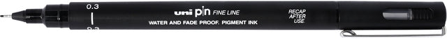 Fineliner Uni-ball Pin 0,3mm zwart (per 12 stuks)