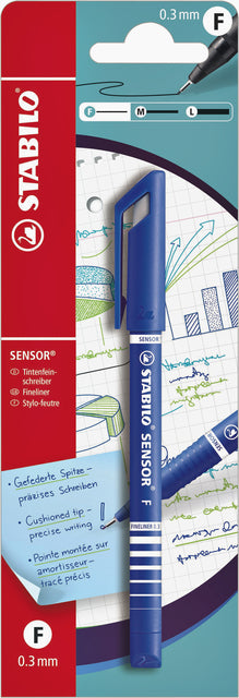 Fineliner STABILO Sensor blauw blister