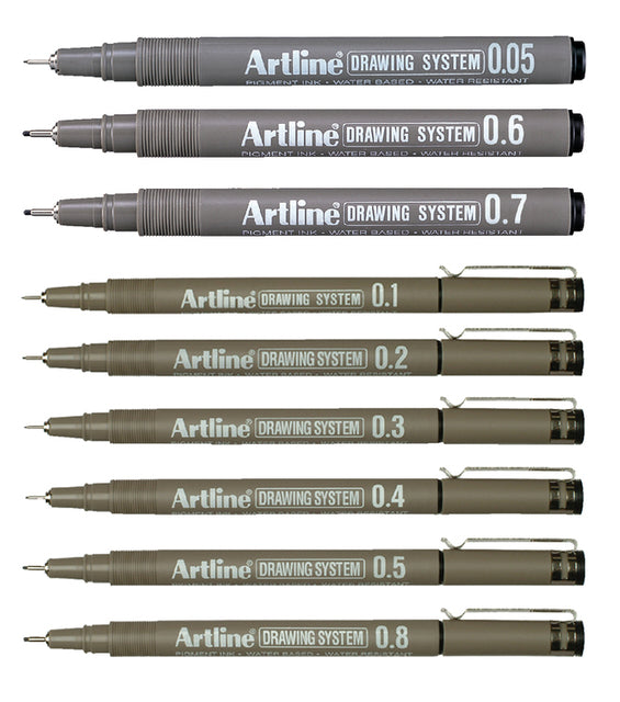 Fineliner Artline 0.4mm zwart (per 12 stuks)