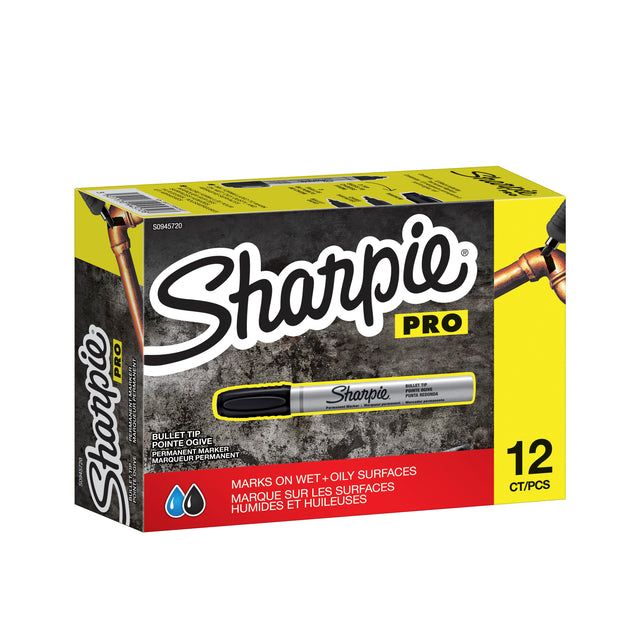 Viltstift Sharpie Pro rond zwart 1.5-3mm (per 12 stuks)
