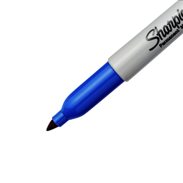 Viltstift Sharpie rond 0.9mm zwart en blauw blister à 2 stuks