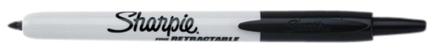 Viltstift Sharpie rond 0.9mm drukknop zwart blister à 1 stuk