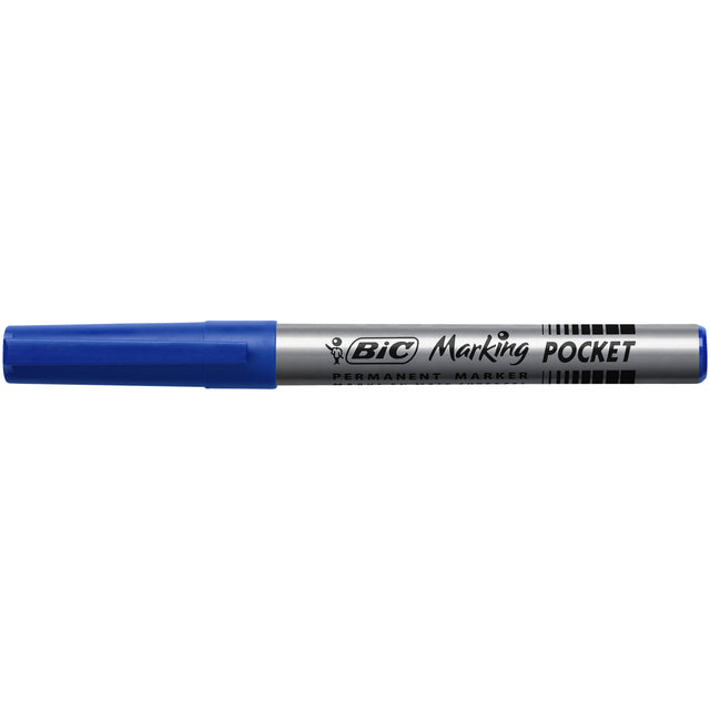 Viltstift Bic 1445 pocket rond blauw 1.1mm (per 12 stuks)