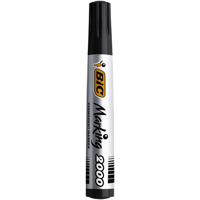 Viltstift Bic 2000 rond zwart 1.7mm (per 12 stuks)