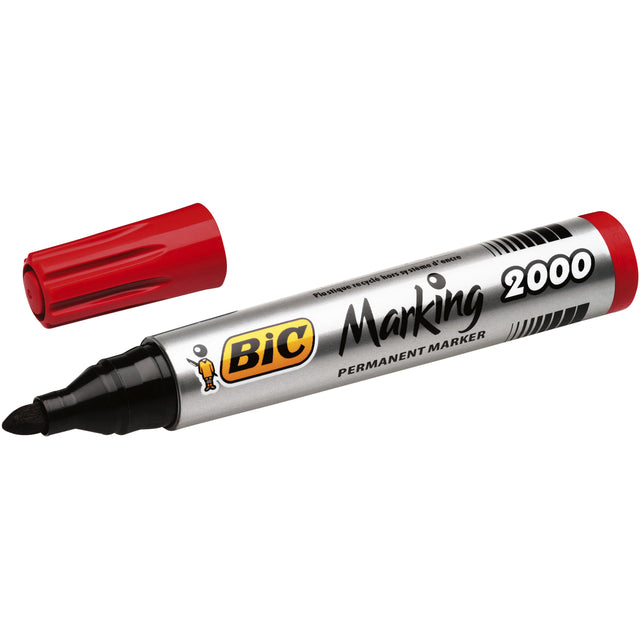 Viltstift Bic 2000 rond rood 1.7mm (per 12 stuks)